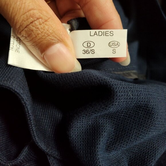 Ferrari Logo Patch Navy Blue Blazer Jacket Women Size 42 S Cotton Made in Italy - Picture 5 of 13